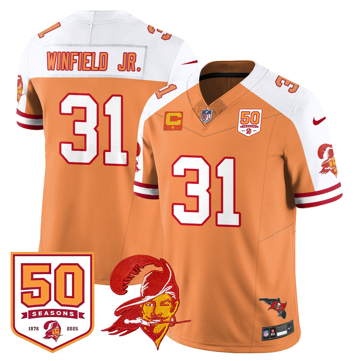 Tampa Bay Buccaneers 50th Season Limited Jersey - All Stitched