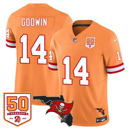 Tampa Bay Buccaneers 50th Season Limited Jersey - All Stitched