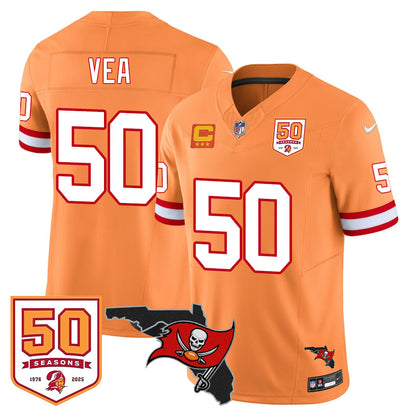 Tampa Bay Buccaneers 50th Season Limited Jersey - All Stitched