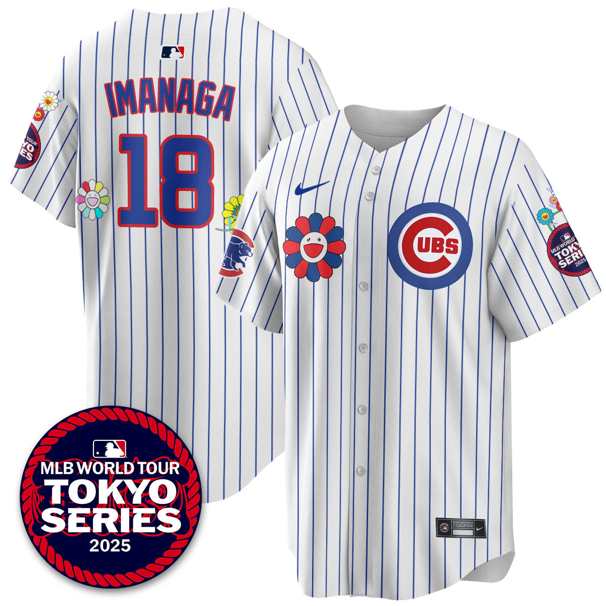 Chicago Cubs Tokyo Series 2025 Vapor Premier Limited Jersey - Stitched
