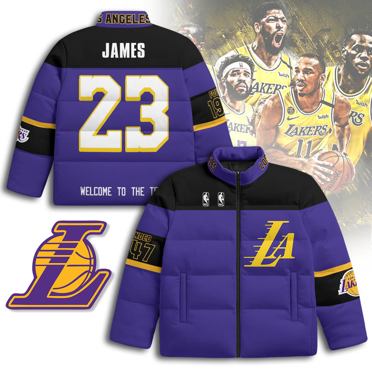 Los Angeles Lakers Unisex Puffer Jacket