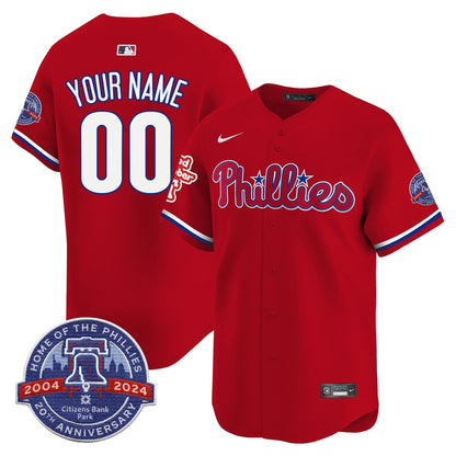 Phillies 20th Anniversary Citizen Bank Park's 2024 Custom Jersey TLA - All Stitched