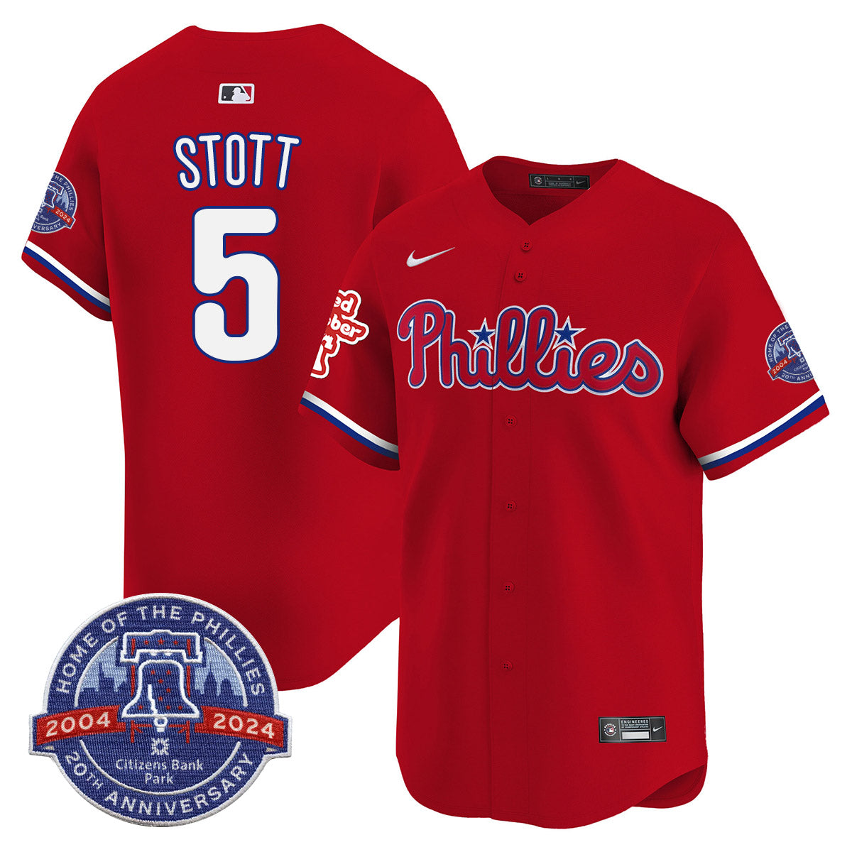 Phillies 20th Anniversary Citizen Bank Park's 2024 Jersey TLA - All Stitched