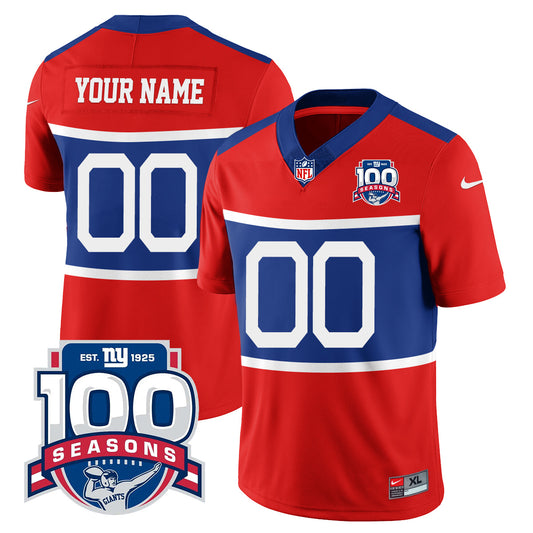 Giants "Century Red' 100TH Season Commemorative Custom Jersey TLA - All Stitched