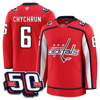 Washington Capitals 50th Anniversary Premium Jersey - All Stitched