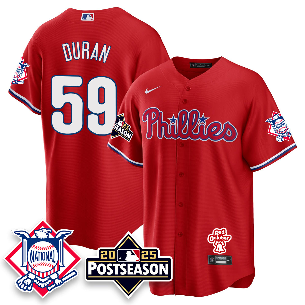 Philadelphia Phillies 2025 Postseason Jersey - All Stitched