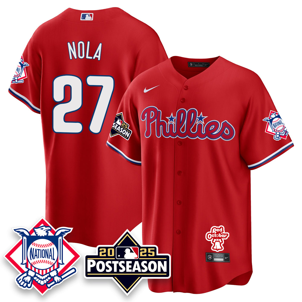 Philadelphia Phillies 2025 Postseason Jersey - All Stitched