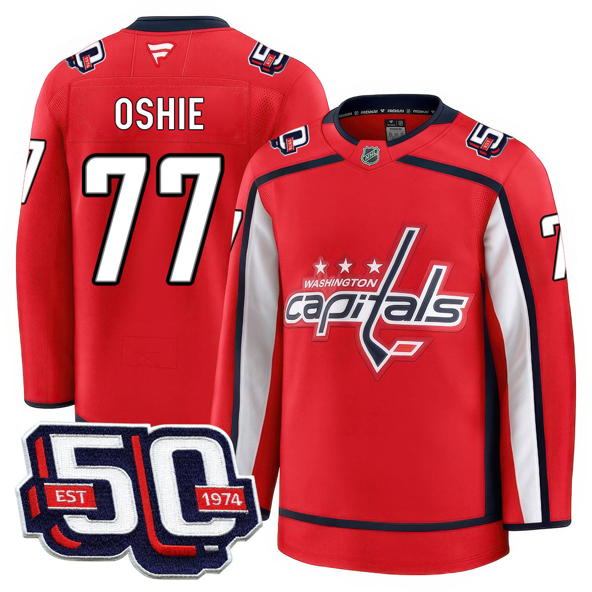 Washington Capitals 50th Anniversary Premium Jersey - All Stitched