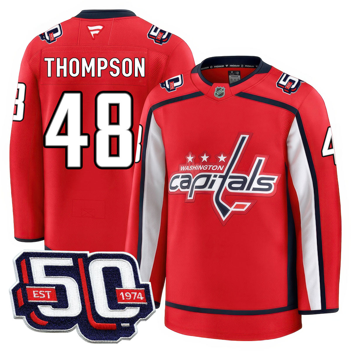 Washington Capitals 50th Anniversary Premium Jersey - All Stitched