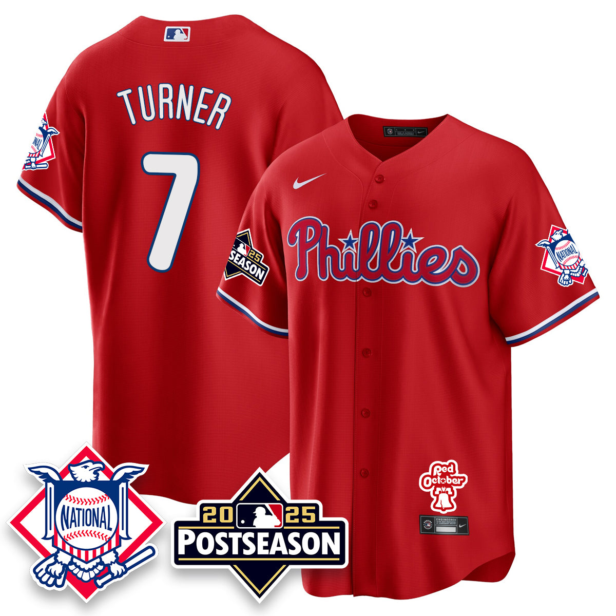 Philadelphia Phillies 2025 Postseason Jersey - All Stitched