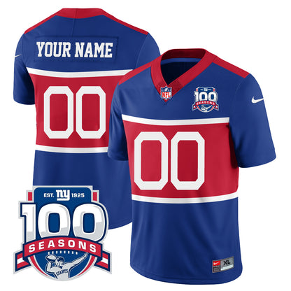 Giants "Century Red' 100TH Season Commemorative Custom Jersey TLA - All Stitched