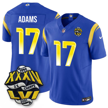 LAR 2-Time Champions Patch Vapor Limited Jersey - All Stitched