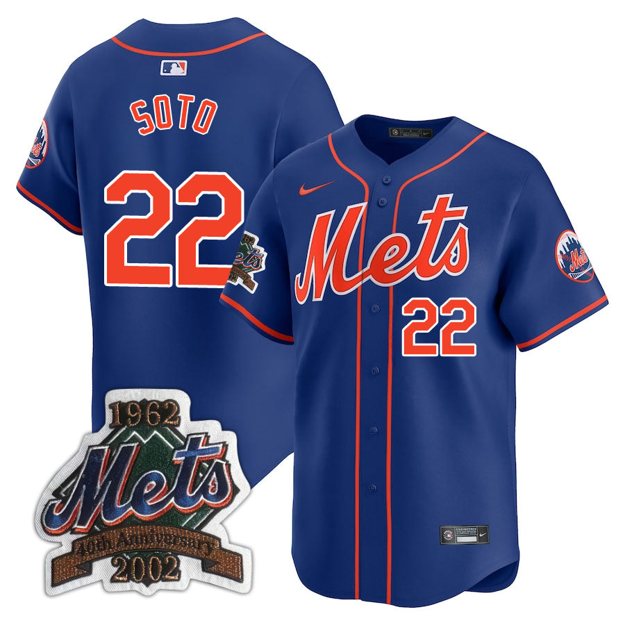 NYM Limited Jersey - 2002 Patch - All Stitched