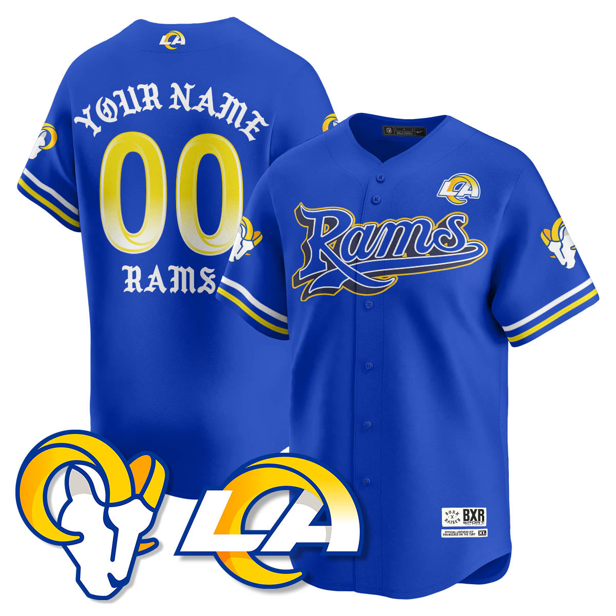 Custom LAR Born x Raised Baseball Jersey - All Stitched