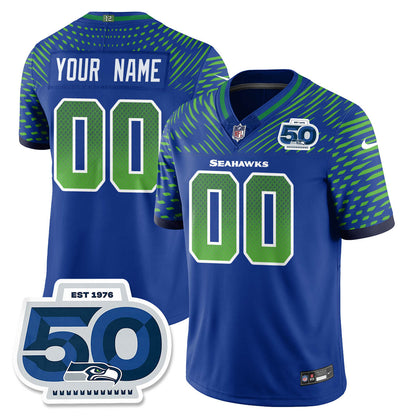 Custom Seattle Seahawks New 2025 Rivalries Vapor Limited Jersey - All Stitched