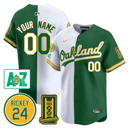 Oakland Athletics 2025 Sacramento, Rickey Henderson Custom Jersey - All Stitched