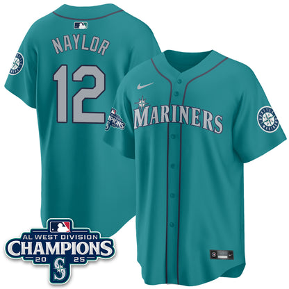 Seattle Mariners 2025 AL West Division Champions Jersey - All Stitched