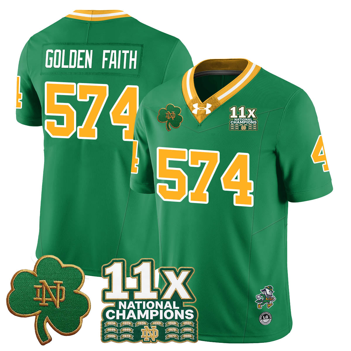 ND 11x-Time National Champions Vapor Limited Jersey - All Stitched