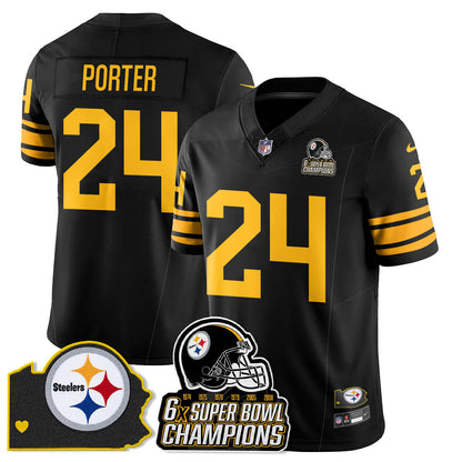 PIT 6-Time Champions Patch Vapor Limited Jersey - All Stitched