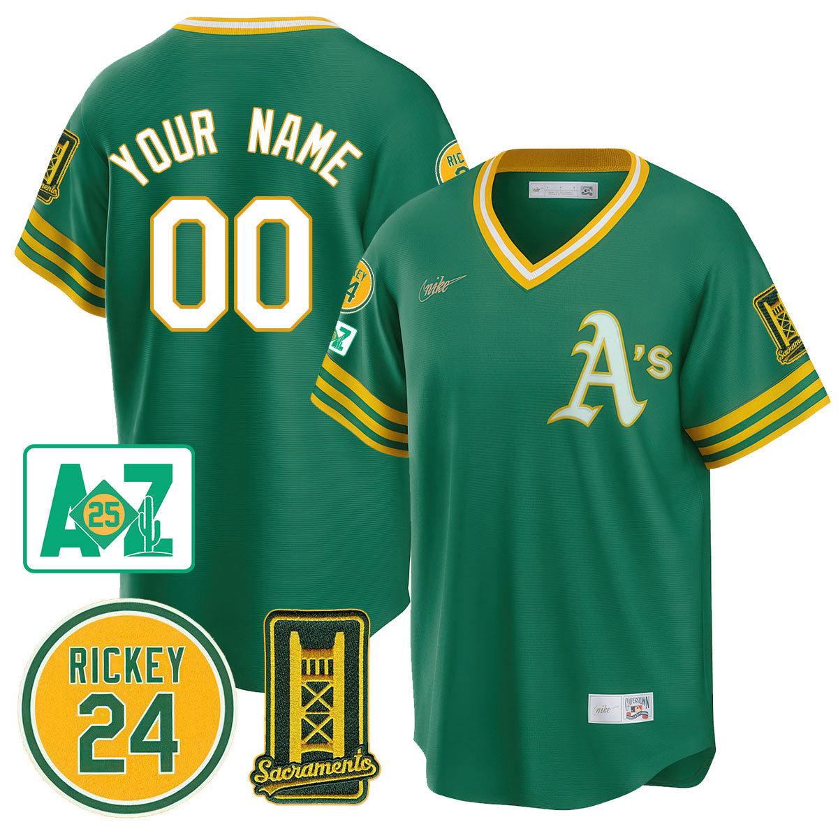 Oakland Athletics 2025 Sacramento, Rickey Henderson Custom Jersey - All Stitched
