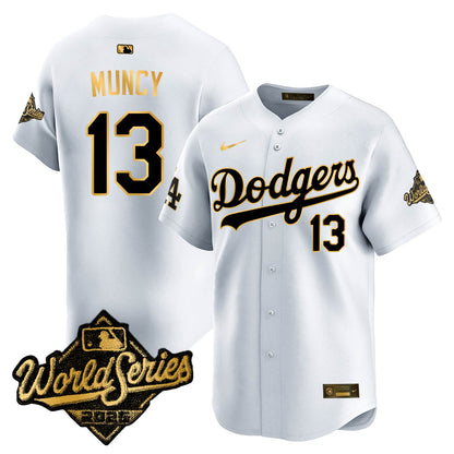 Los Angeles Dodgers 2025 World Series Gold Jersey - All Stitched