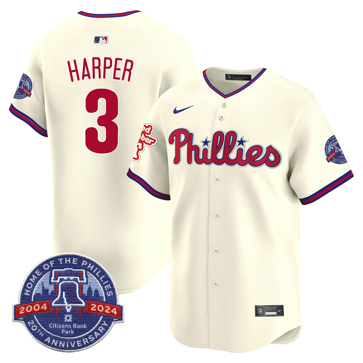 Phillies 20th Anniversary Citizen Bank Park's 2024 Jersey TLA - All Stitched