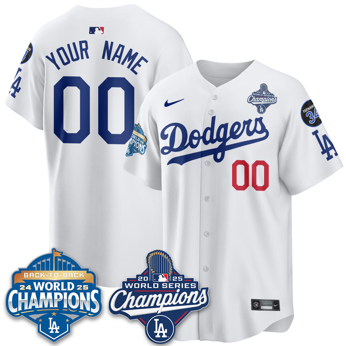 Custom LAD 2025 World Series Champions Jersey - All Stitched