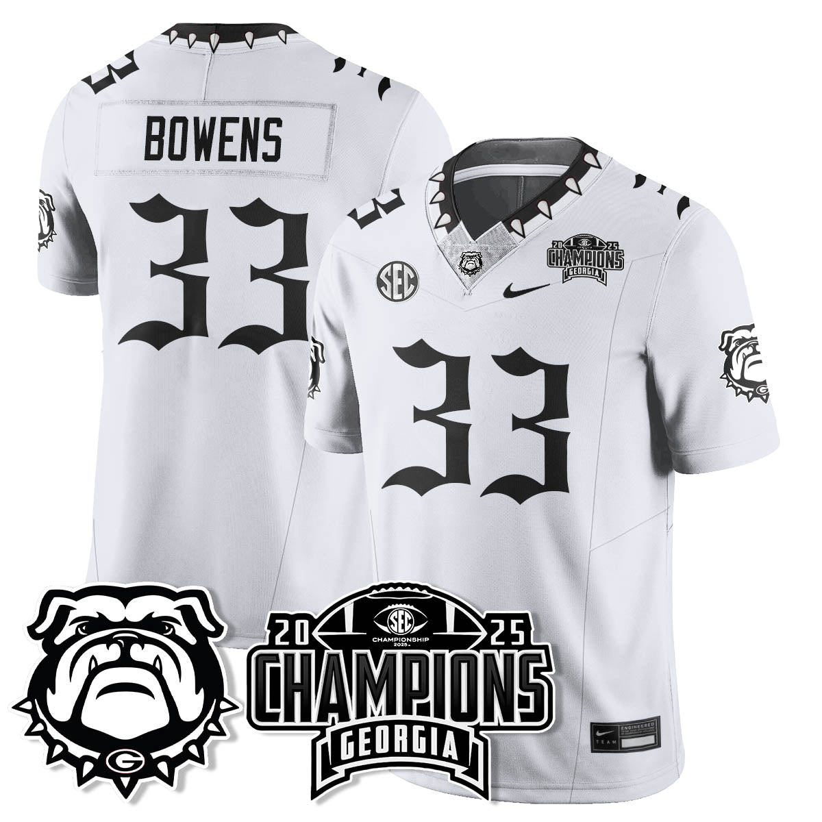 UGA Gothic Vapor Limited Jersey - SEC Football Champions - All Stitched