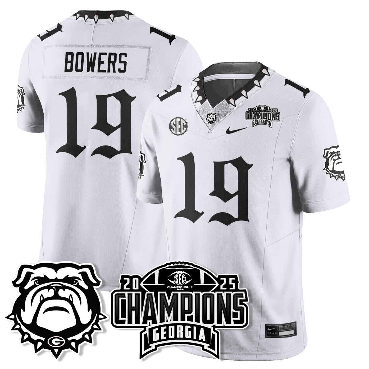 UGA Gothic Vapor Limited Jersey - SEC Football Champions - All Stitched