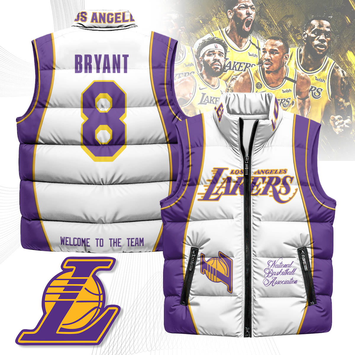 Los Angeles Lakers Unisex Puffer Vest