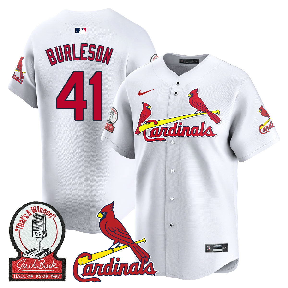 St. Louis Cardinals Jack Buck  Limited Jersey - All Stitched