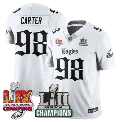 PHI 'Gothic Philly' LII-LIX Super Bowl Champions Vapor Limited Jersey - All Stitched