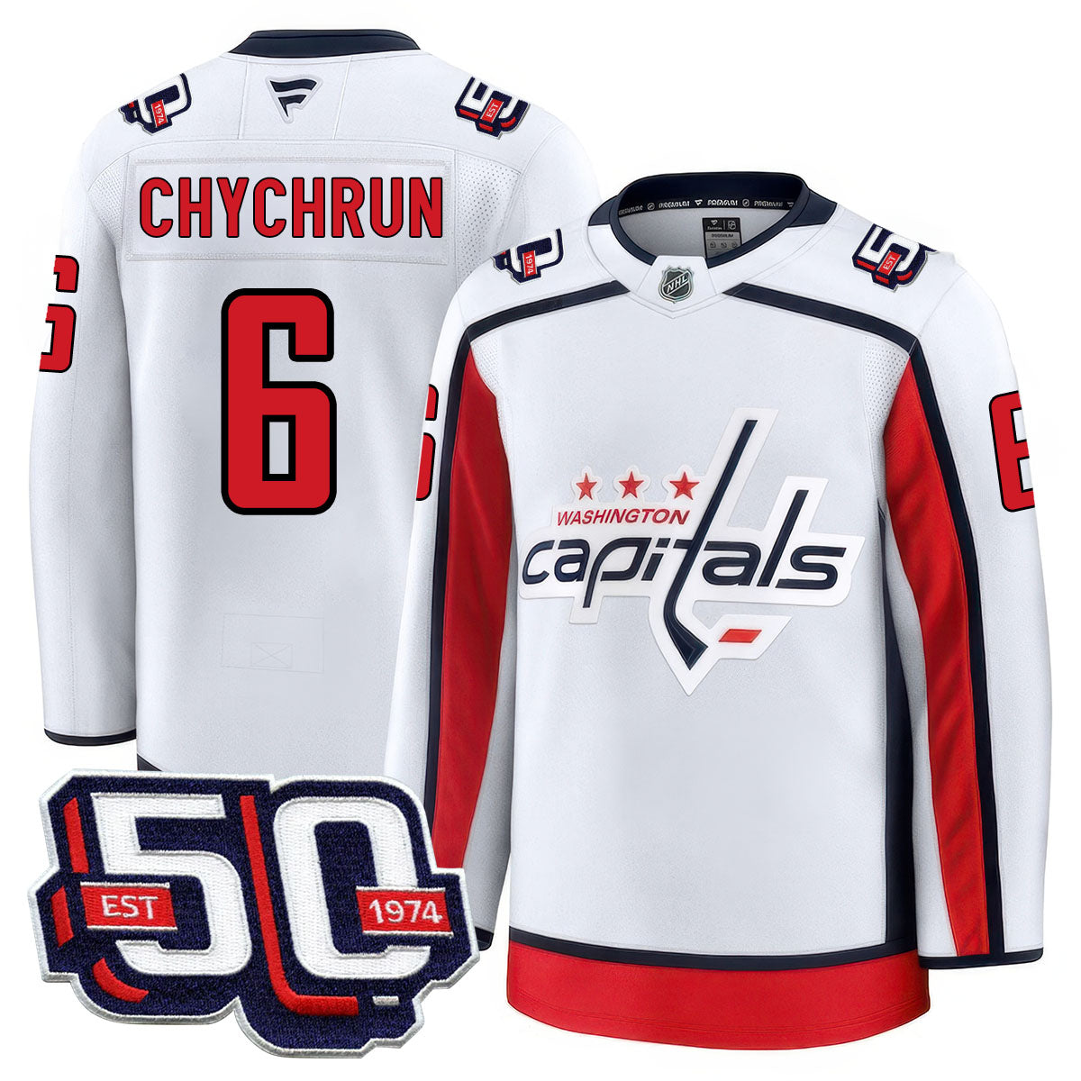 Washington Capitals 50th Anniversary Premium Jersey - All Stitched