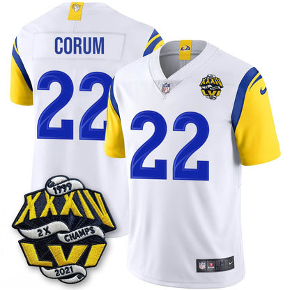 LAR 2-Time Champions Patch Vapor Limited Jersey - All Stitched