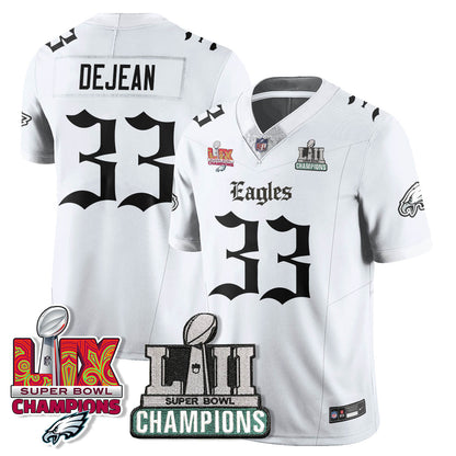 PHI 'Gothic Philly' LII-LIX Super Bowl Champions Vapor Limited Jersey - All Stitched