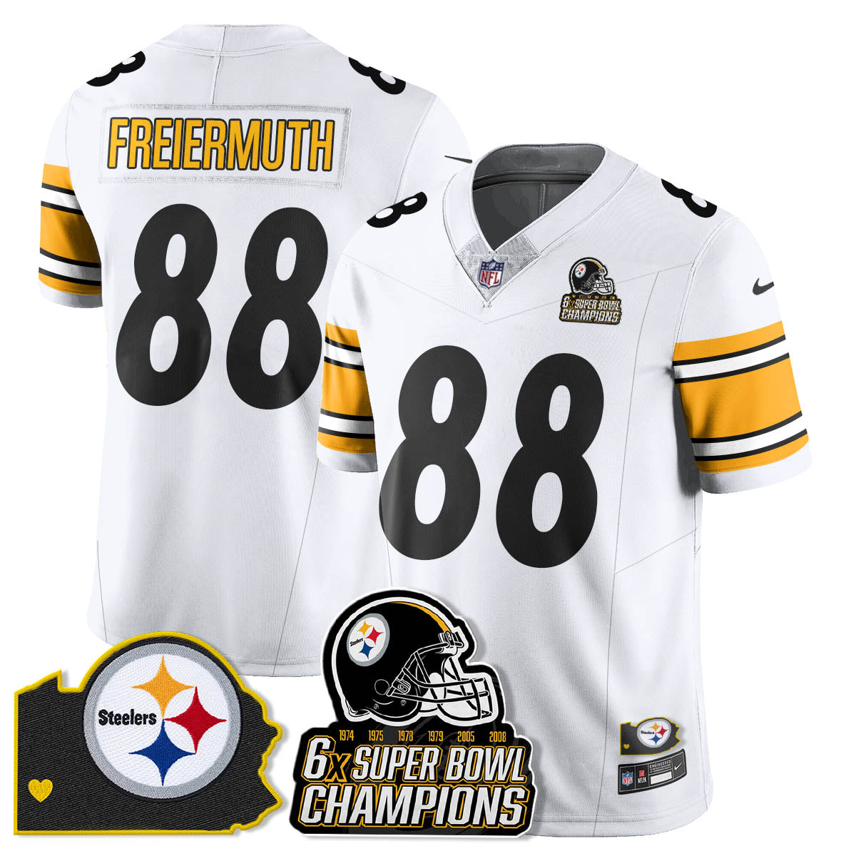 PIT 6-Time Champions Patch Vapor Limited Jersey - All Stitched