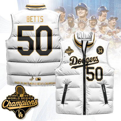 LAD 2025 World Series Champions Puffer Vest