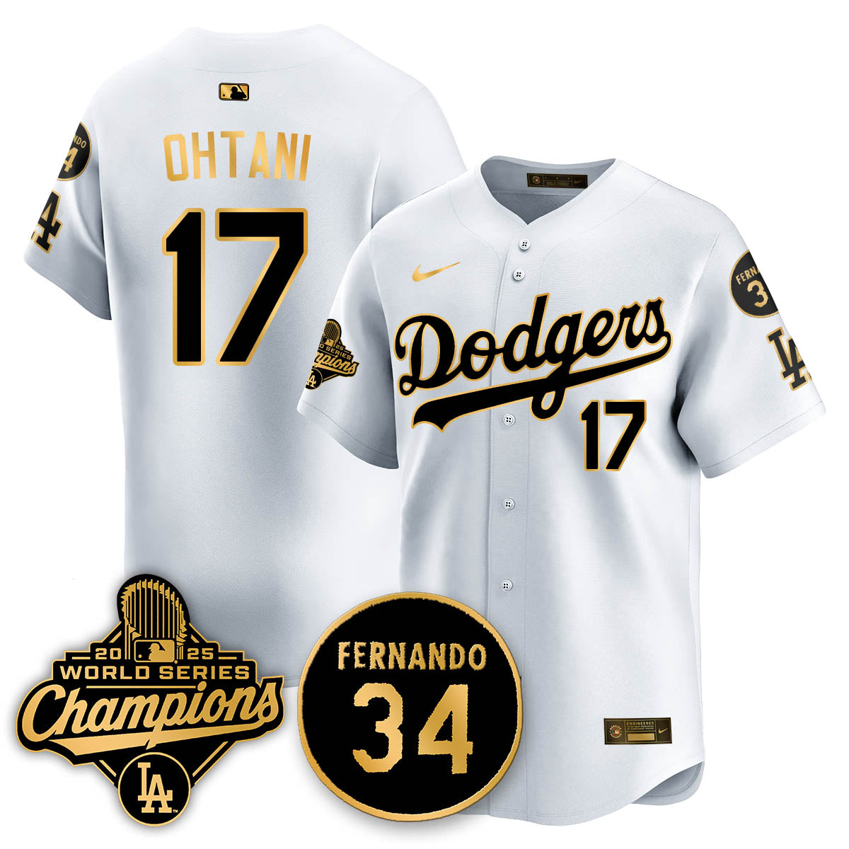 LAD 2025 World Series Champions Jersey - All Stitched
