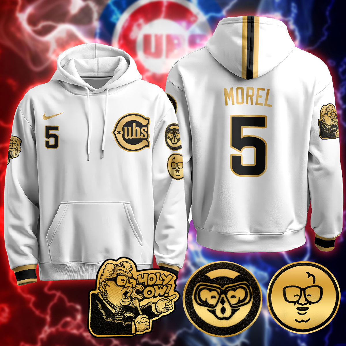 Chicago Cubs Limited Hoodie - Harry Caray "Holy Cow" Patch - All Stitched