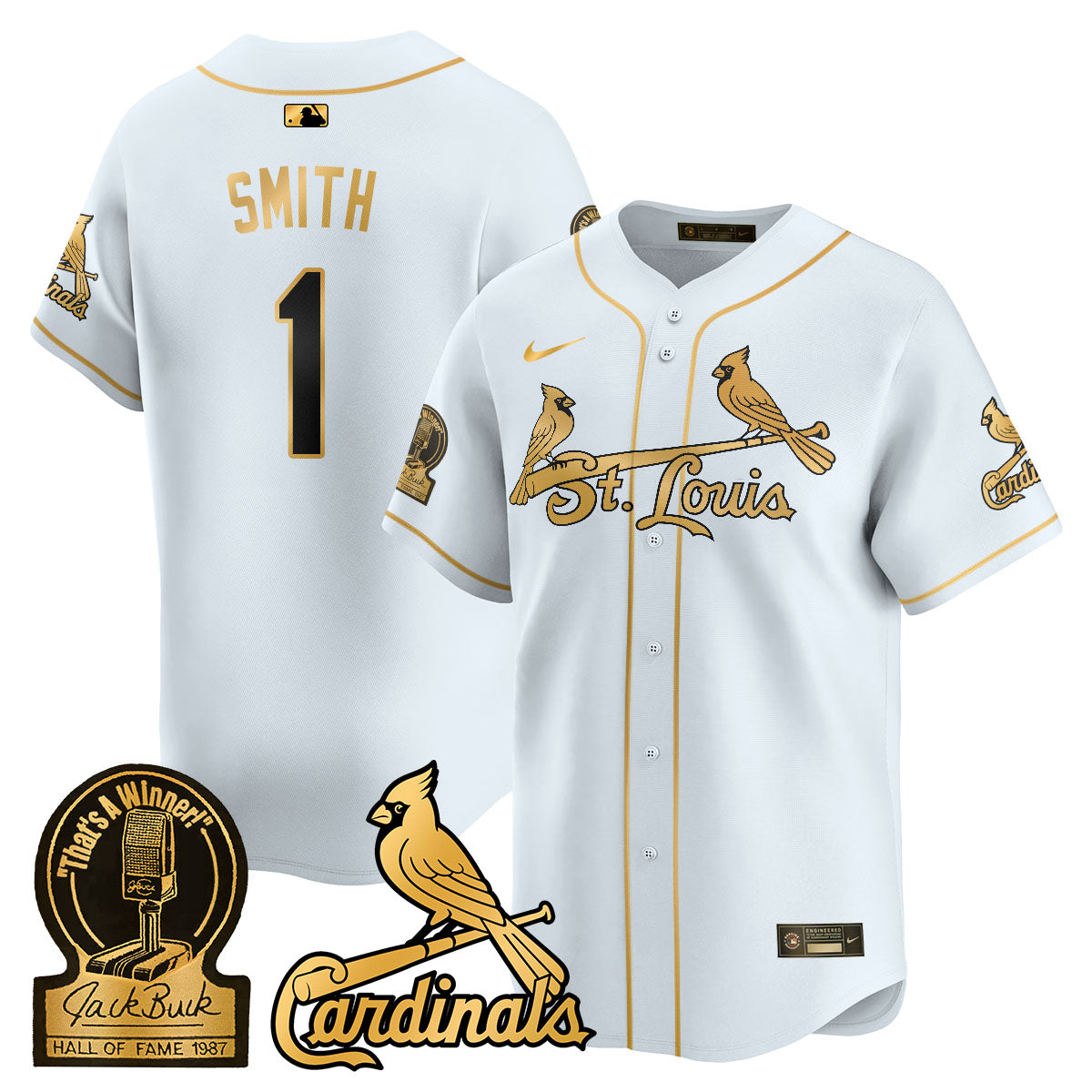 St. Louis Cardinals Jack Buck  Limited Jersey - All Stitched