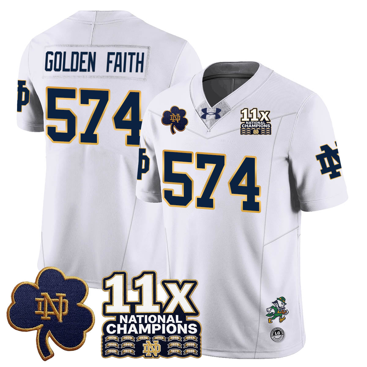 ND 11x-Time National Champions Vapor Limited Jersey - All Stitched