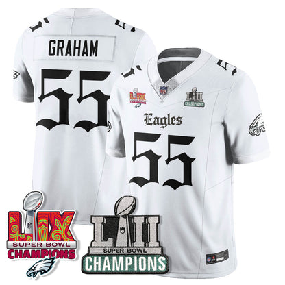 PHI 'Gothic Philly' LII-LIX Super Bowl Champions Vapor Limited Jersey - All Stitched