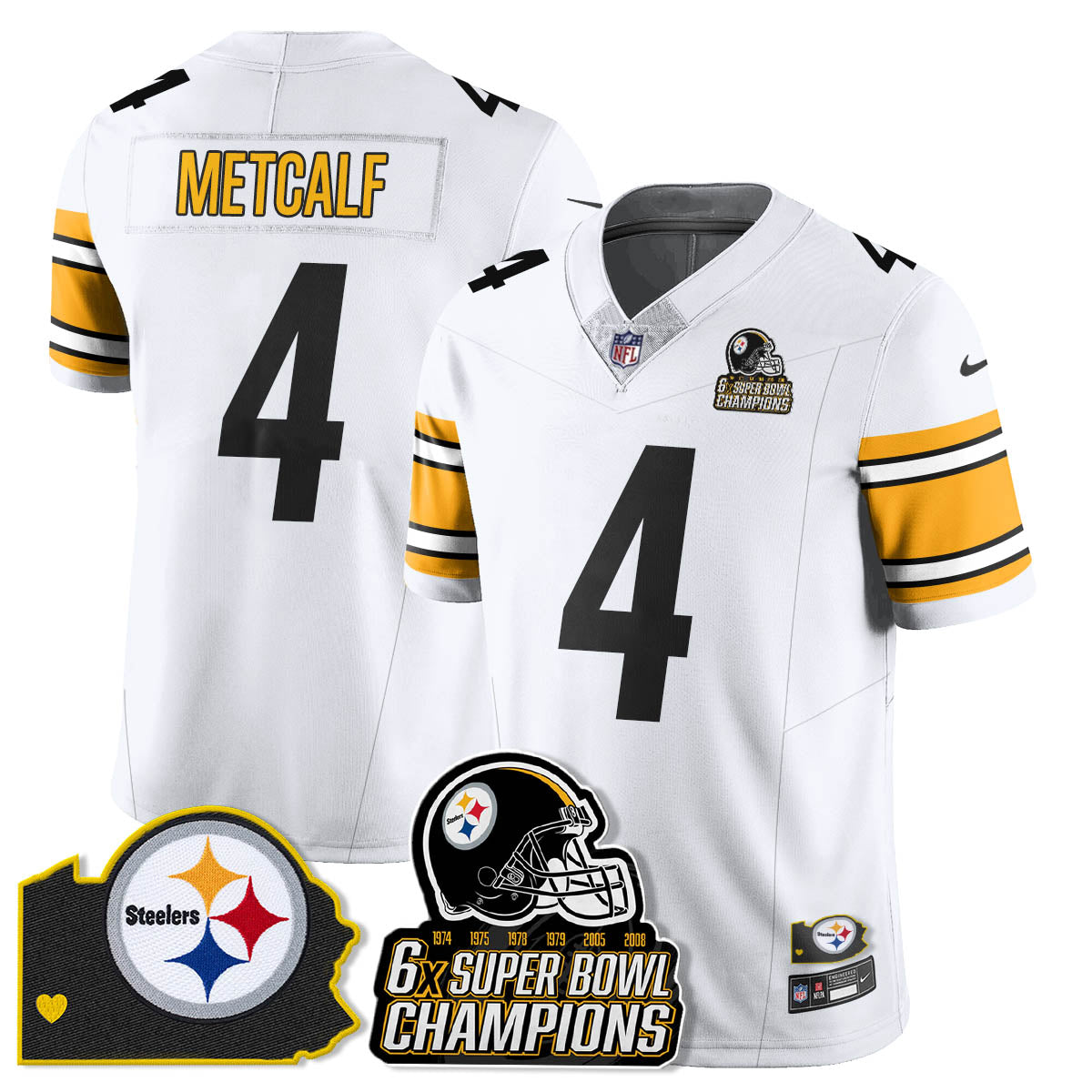 PIT 6-Time Champions Patch Vapor Limited Jersey - All Stitched