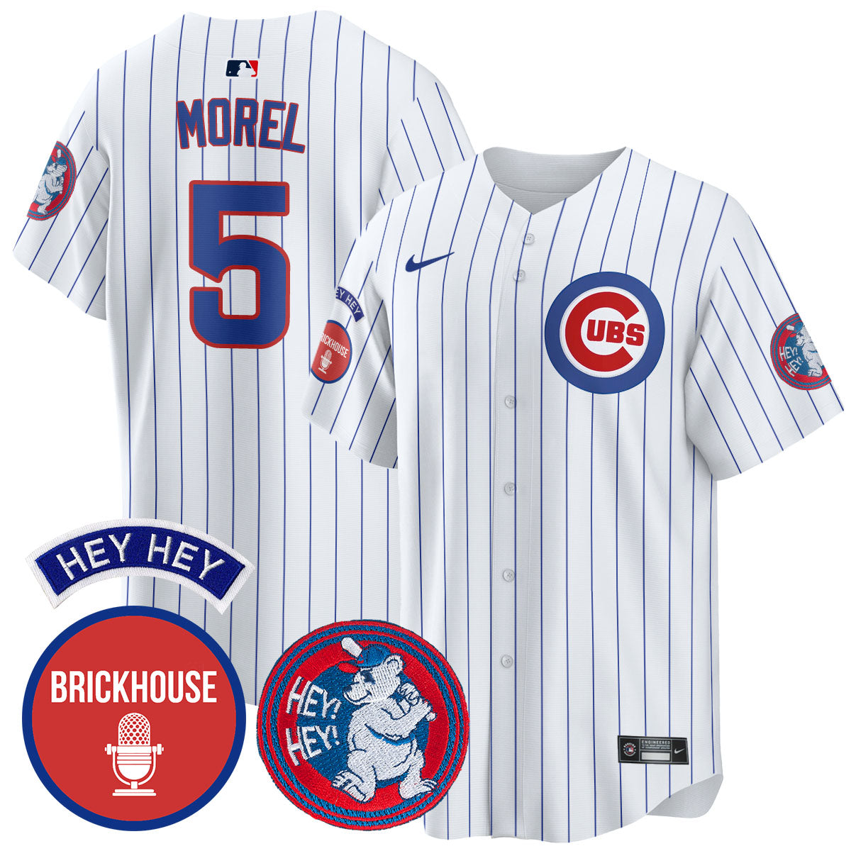 Chicago Cubs Limited Jersey - Jack Brickhouse "Hey Hey" Patch - All Stitched