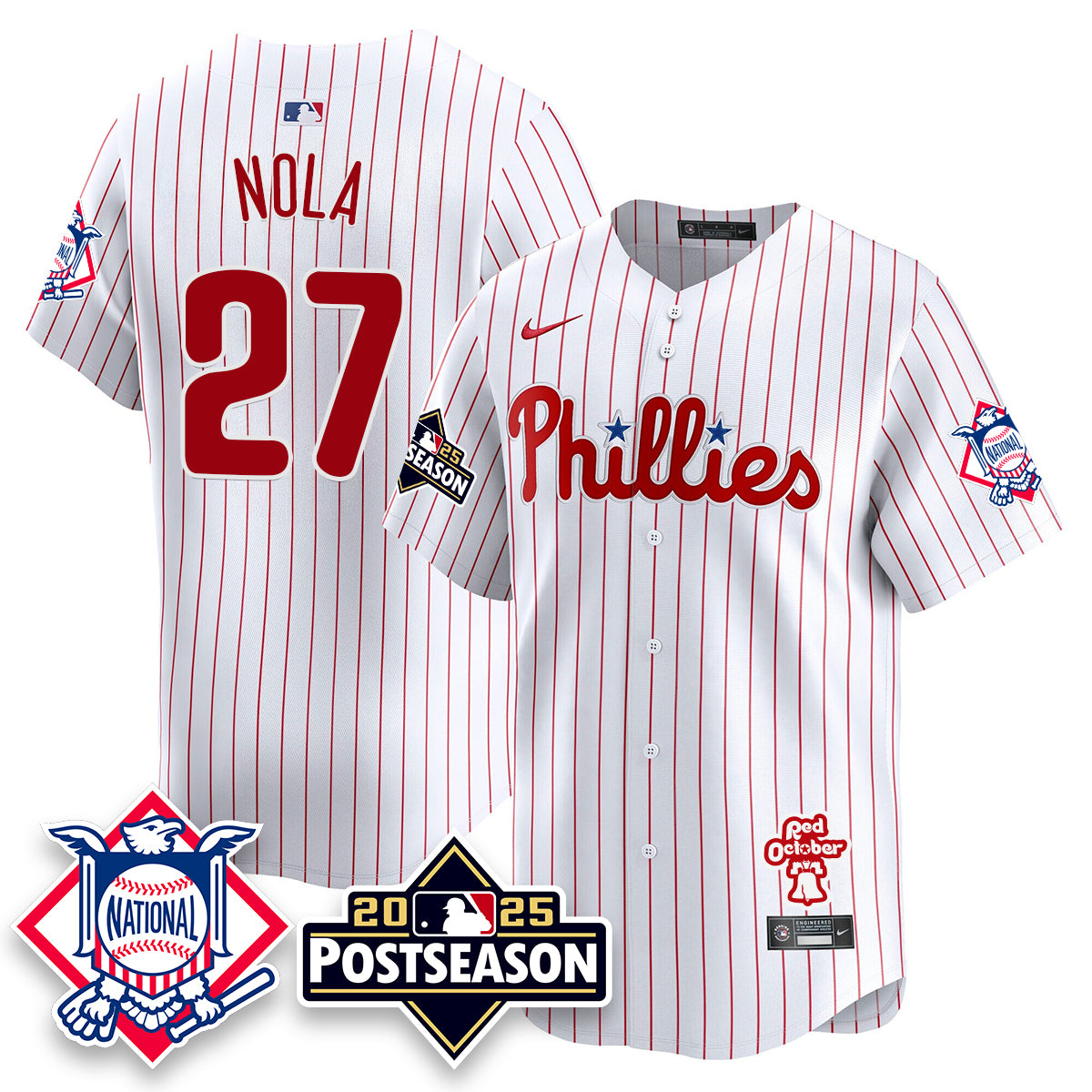 Philadelphia Phillies 2025 Postseason Jersey - All Stitched