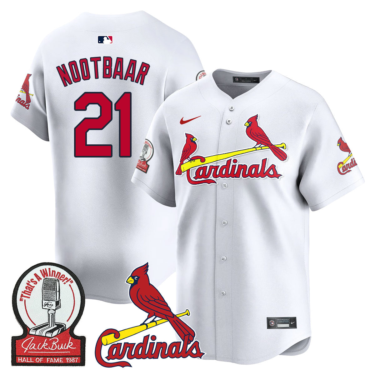 St. Louis Cardinals Jack Buck  Limited Jersey - All Stitched