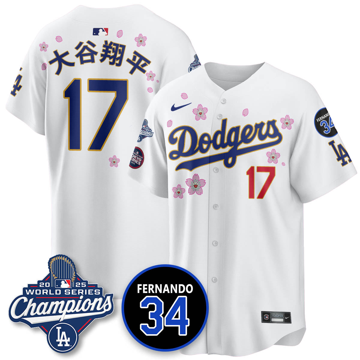 LAD Tokyo 2025 World Series Champions Jersey - All Stitched
