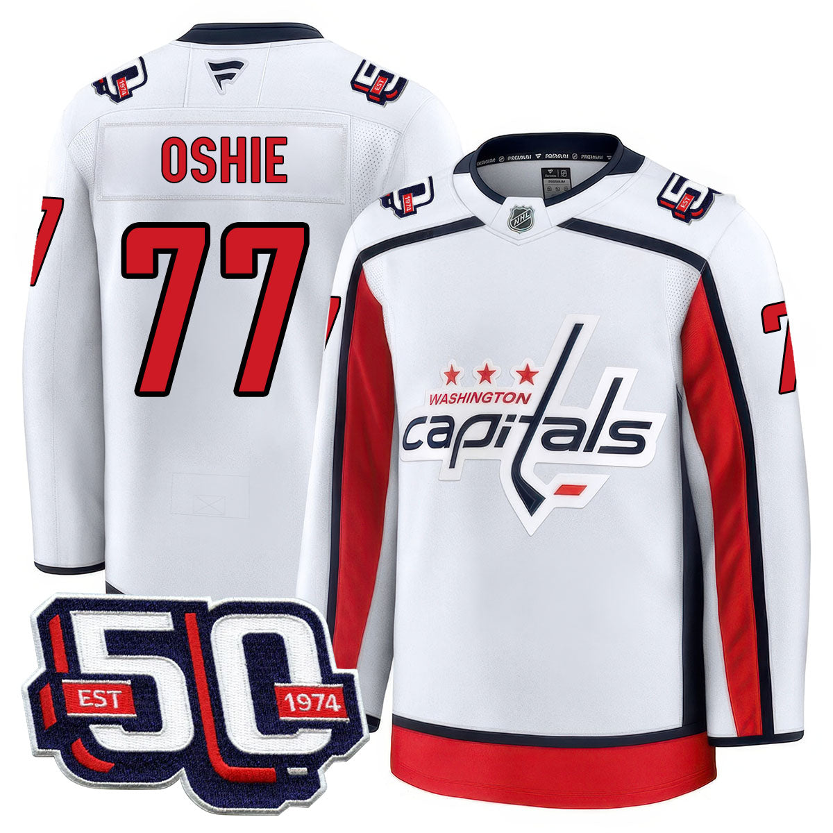 Washington Capitals 50th Anniversary Premium Jersey - All Stitched