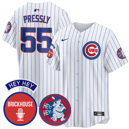 Chicago Cubs Limited Jersey - Jack Brickhouse "Hey Hey" Patch - All Stitched