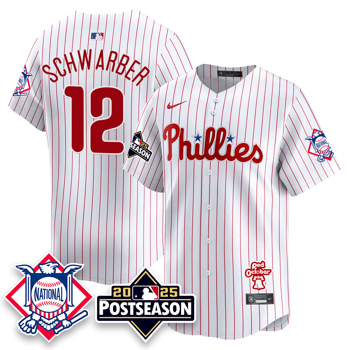 Philadelphia Phillies 2025 Postseason Jersey - All Stitched